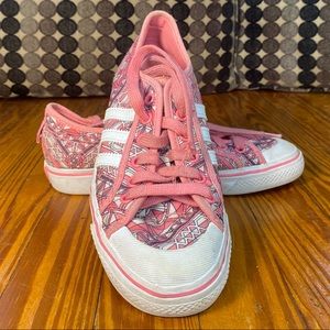 adidas Originals Women’s Pink Paisley Sneakers 5.5